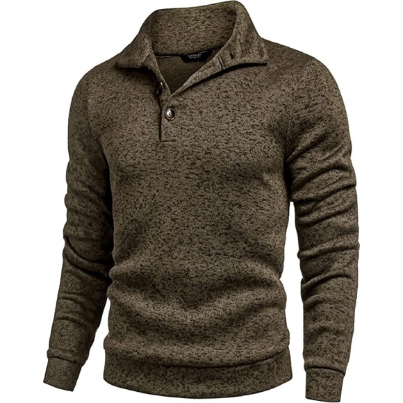 Mens Polo Sweater Other - Mens New Shawl Collar Long Sleeve Sweater Multiple Sizes